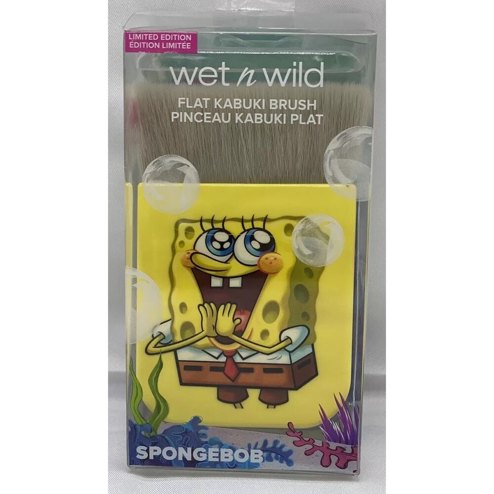 New Wet n Wild SpongeBob Nickelodeon Flat Kabuki Makeup Blending Brush